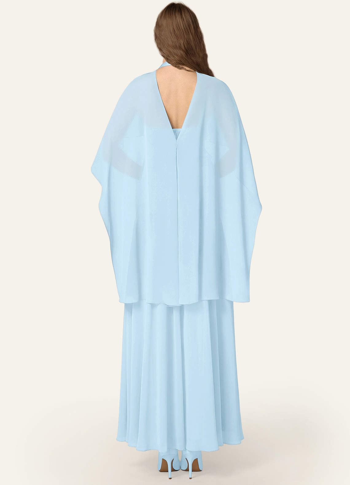 front Matchende farve Multi Style aftensjal