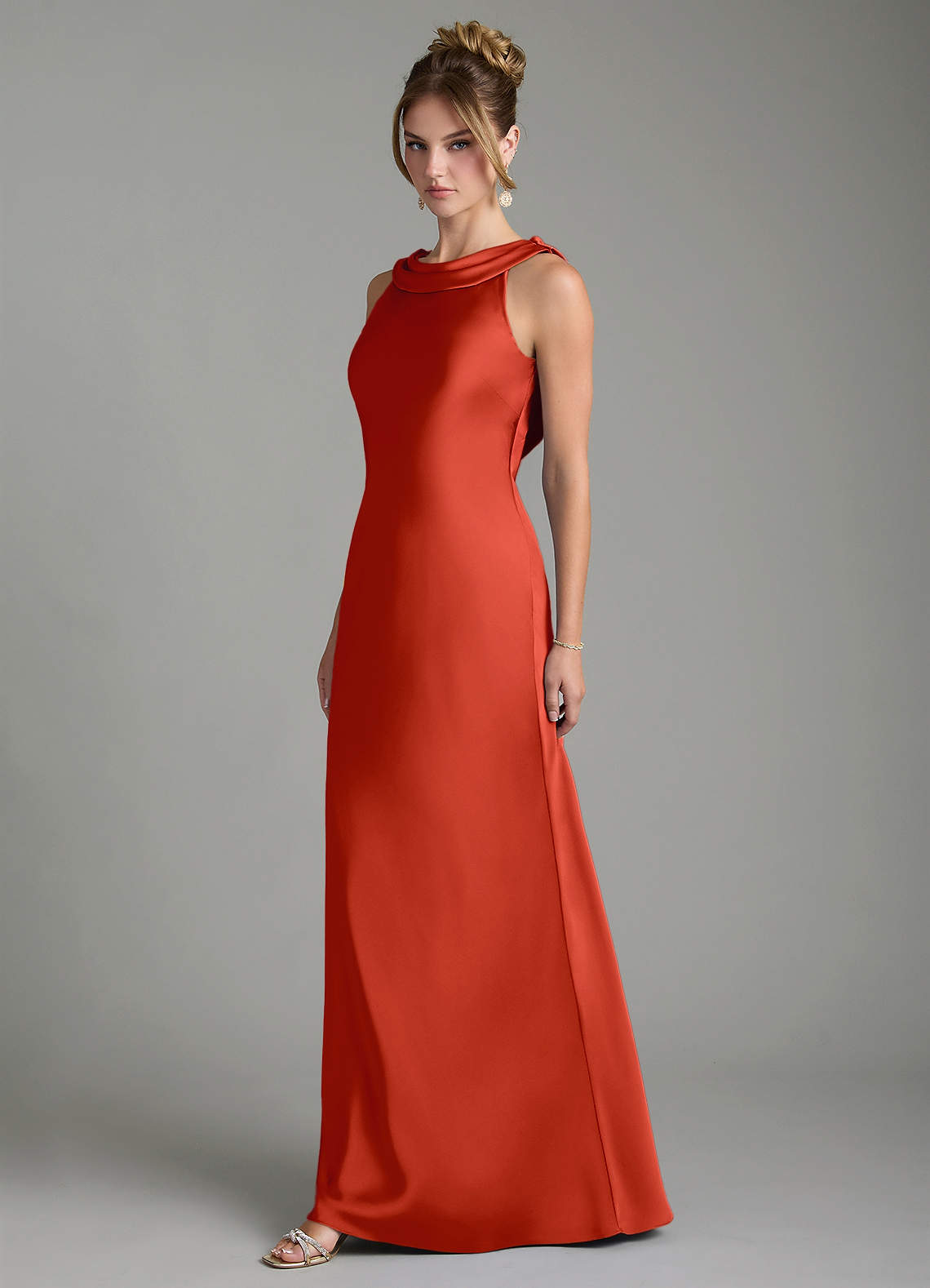 aussie bridesmaid dresses Azazie Aussie Antique Rose Stretch Satin Bridesmaid Dresses
