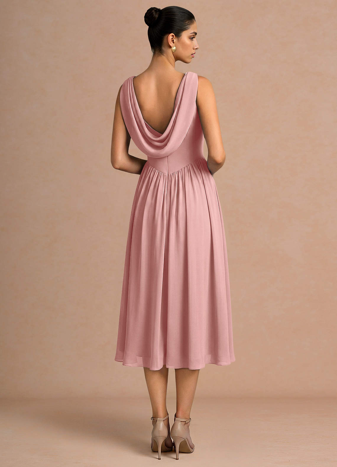 pink formal midi dress Novi Dusty summer black dress