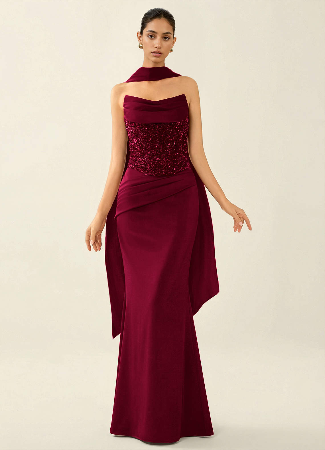 corset back mermaid prom dress Luuvis Women Dark Green Glitter Mermaid Open Back Long Corset Beaded Prom Dress