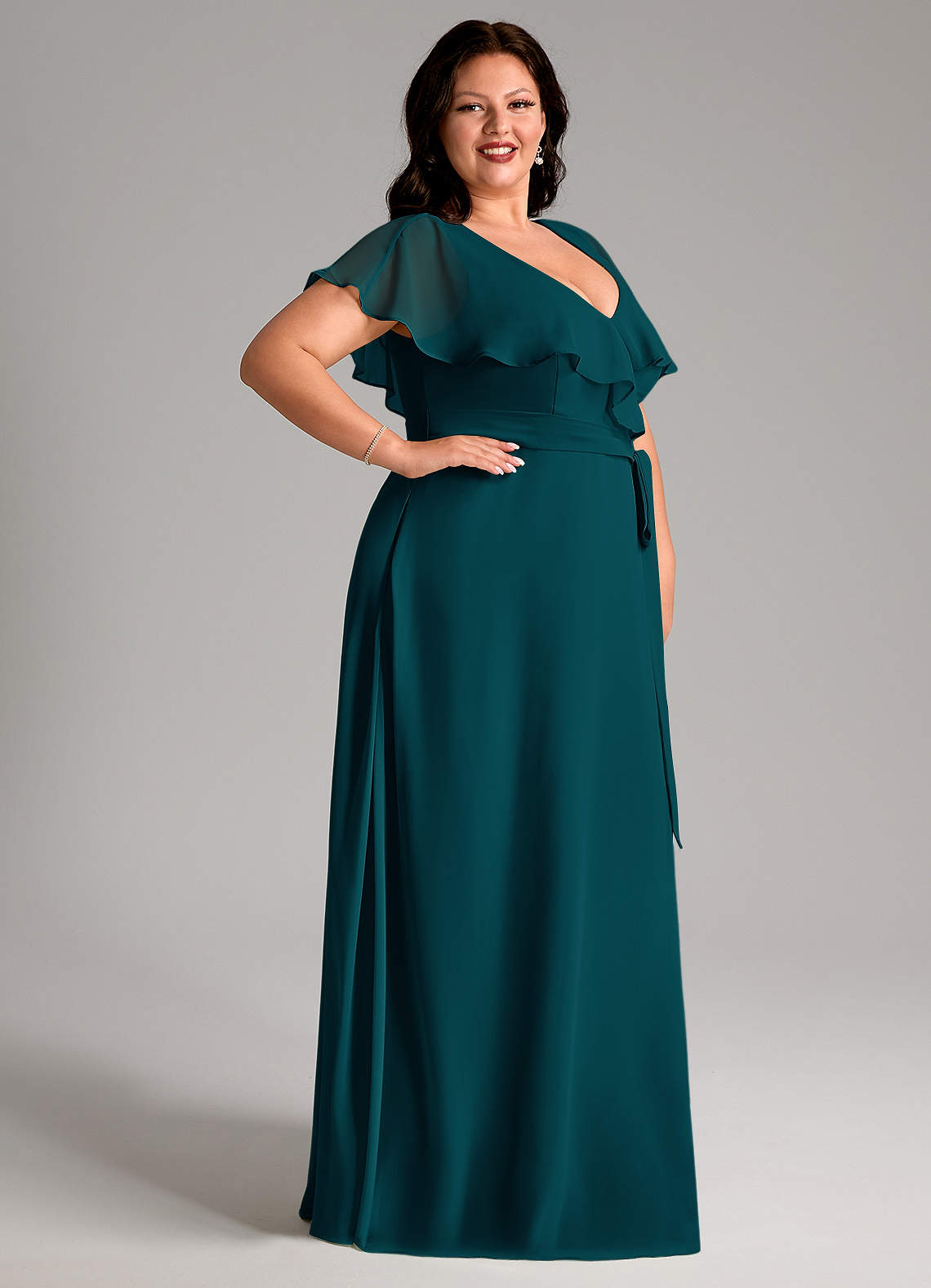 Azazie Lainey Pine Chiffon Bridesmaid Dresses | Azazie Azazie Lainey Pine Chiffon Bridesmaid Dresses | Azazie