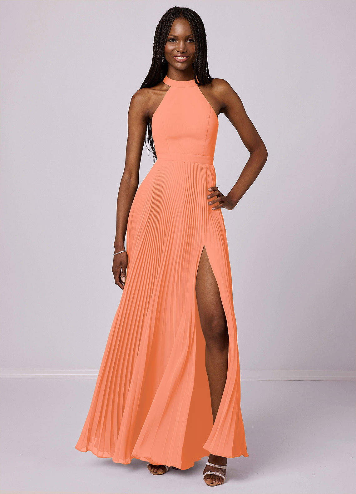 Barbie ♥ Azazie Bridesmaid Dresses Sunset A-Line Pleated Chiffon Dress image1