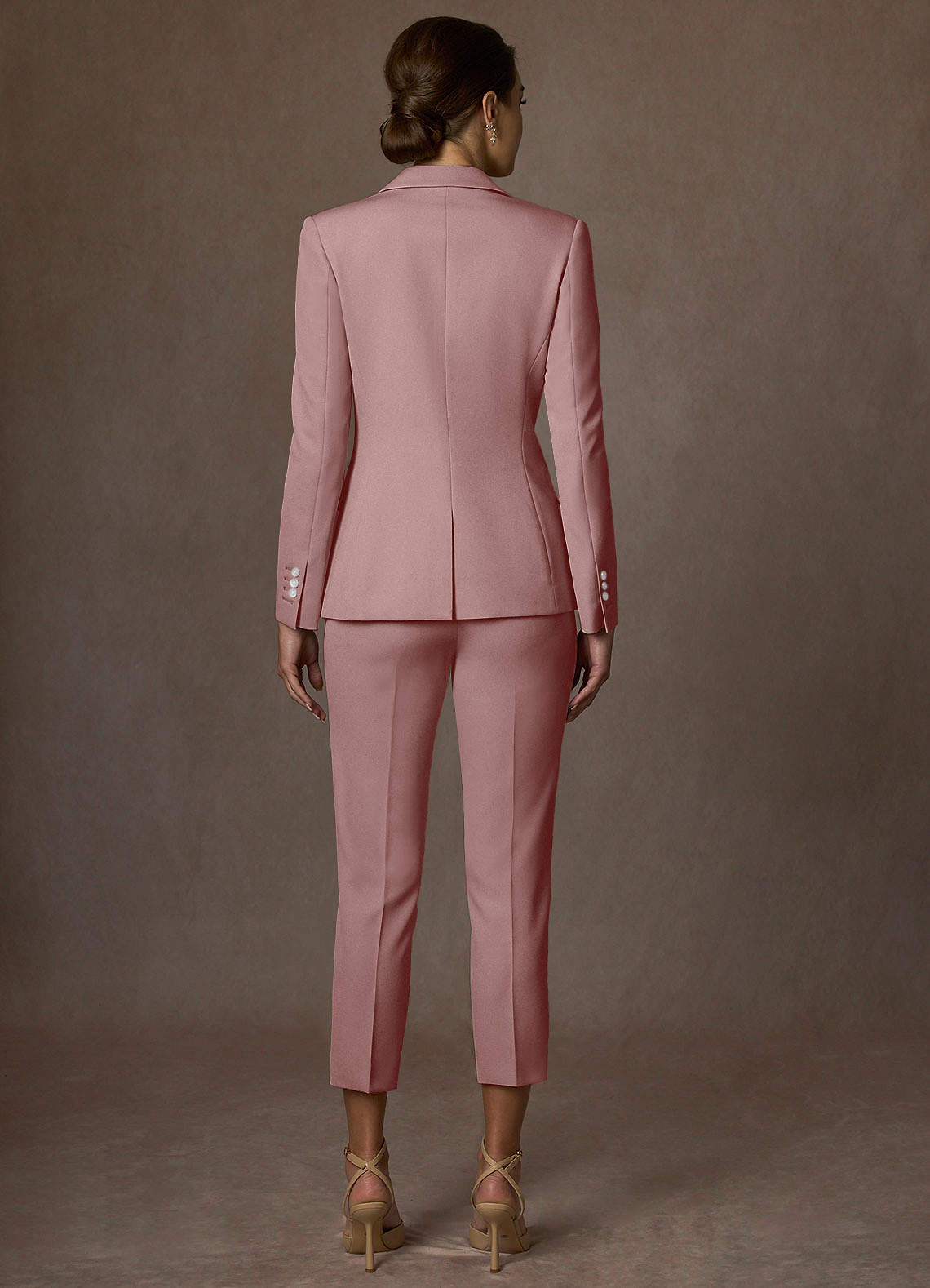 front Kennedy Dusty Rose Structured Stretch Blazer