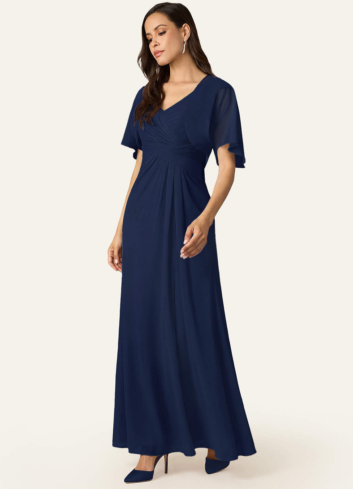 chiffon wrap dress formal UPPADA Womens Plus Size Lace Chiffon Wrap V Neck Dresses Cocktail Wedding Guest Wrap Dress High Low Split Ruffle Evening Bridesmaid Wedding Guest Formal Maxi Dresses Gray,XXXXL