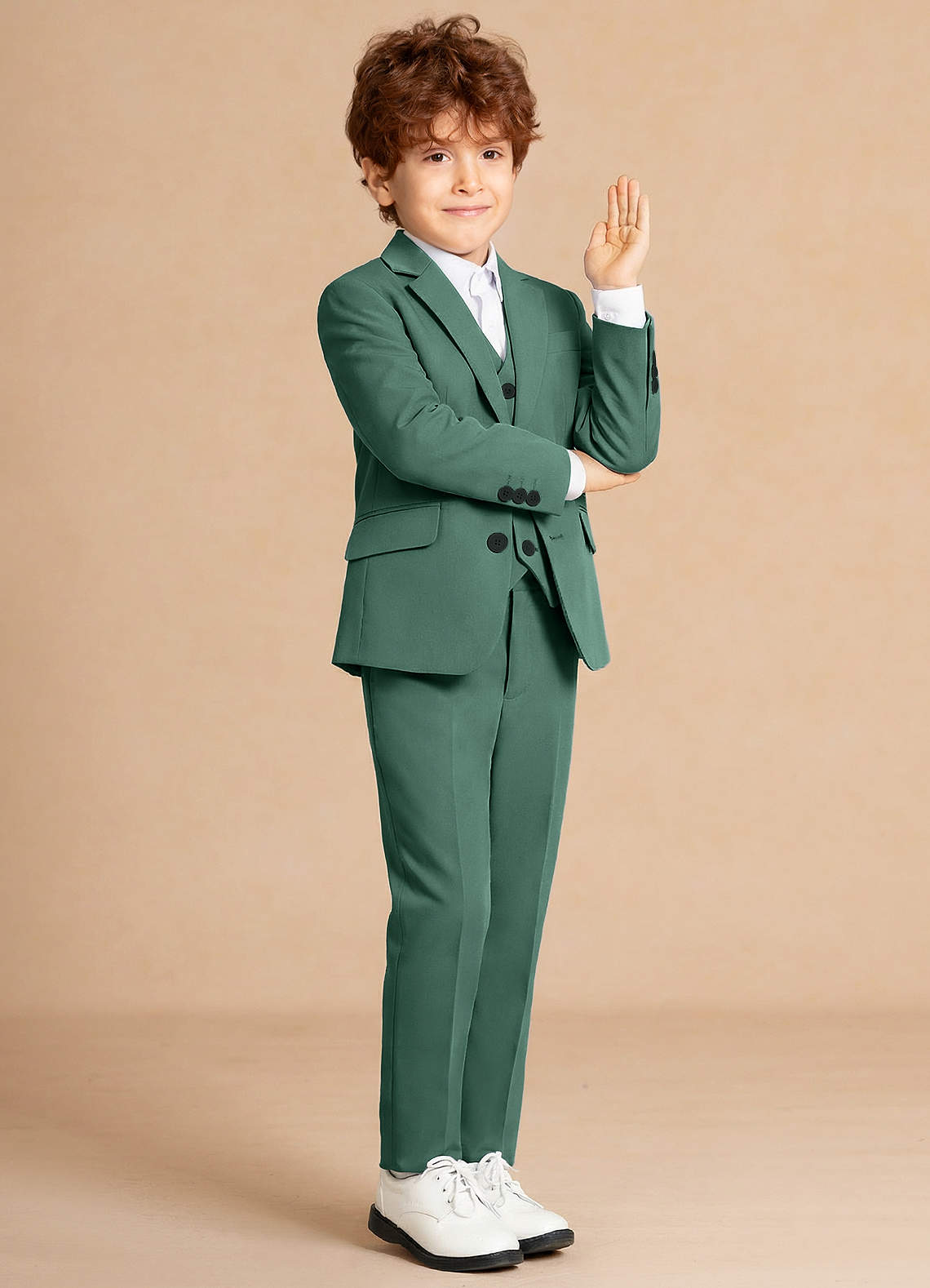 front Finn Eucalyptus Boy 3-Piece Suit