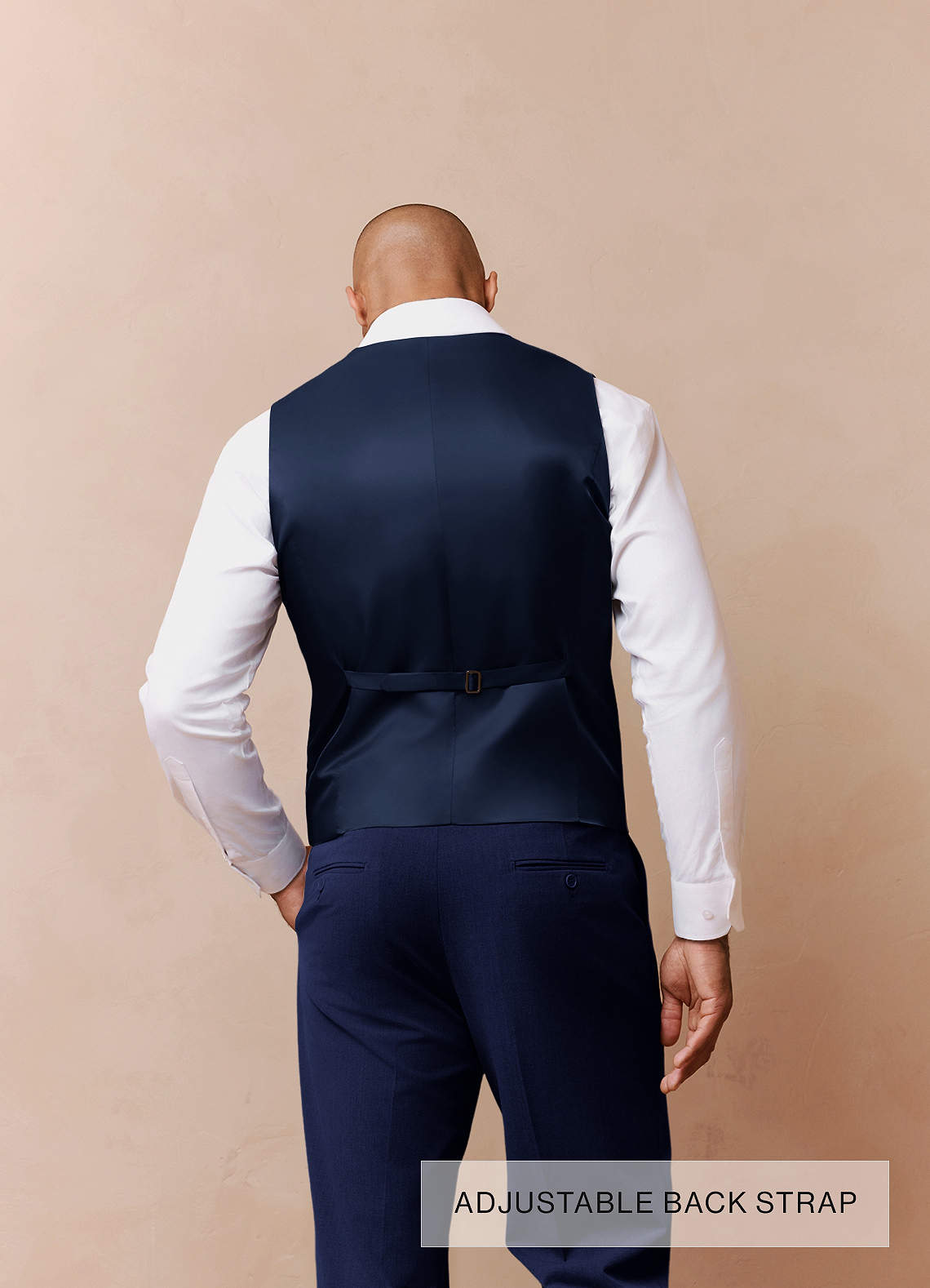 front Savile Blue Wool Blend Suit Vest
