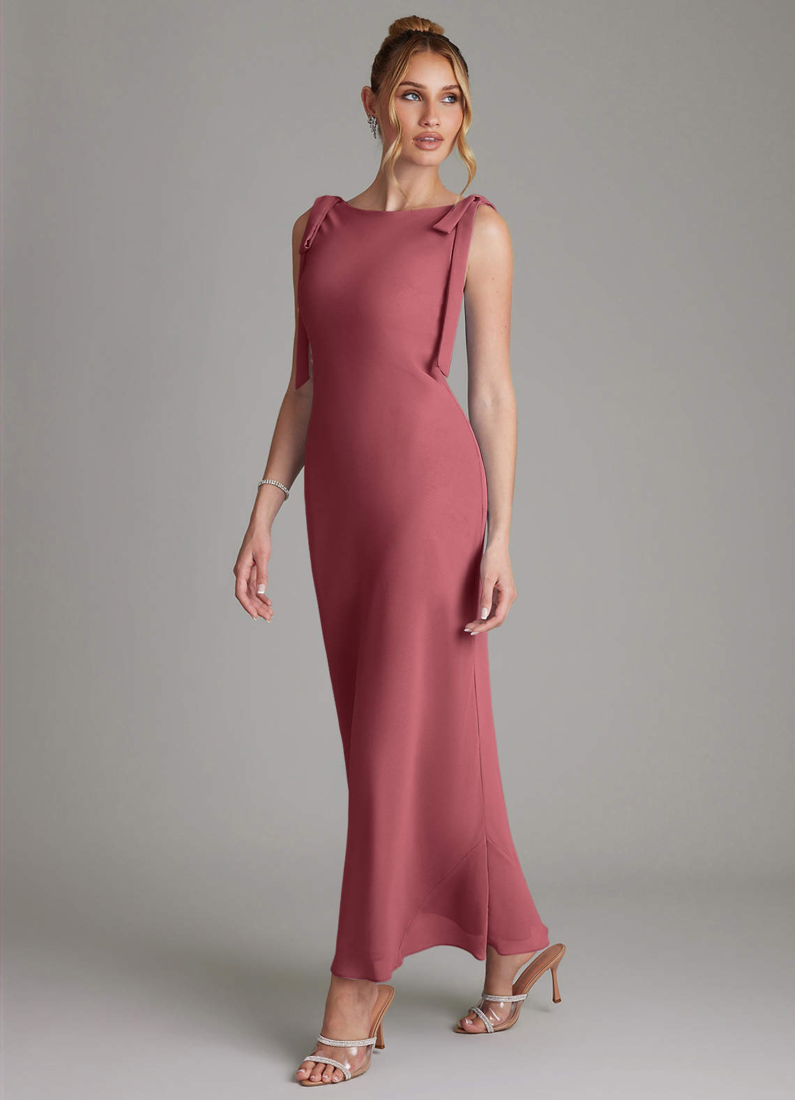 red and gray bridesmaid dresses Sexy Long Satin V Neck Bridesmaid Dresses
