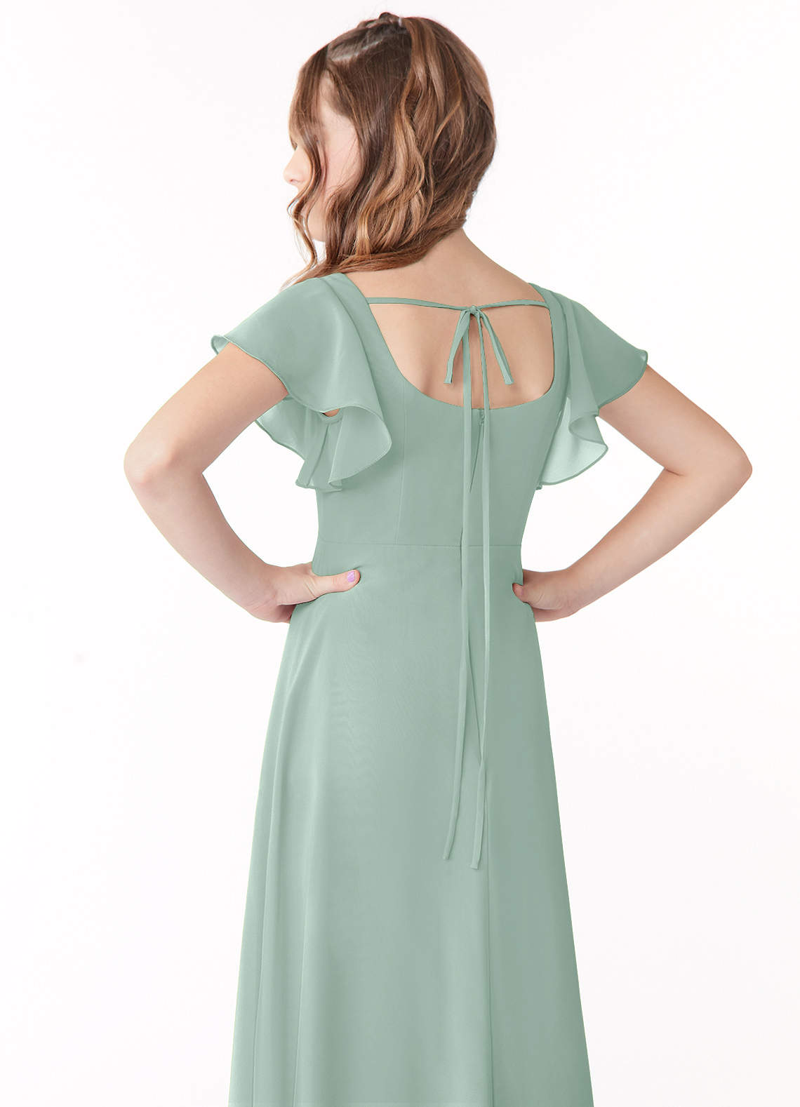 junior bridesmaid dresses azazie A-Line/Princess Square Neck Floor-Length Chiffon Color:Nude-Silver-Gold line silhouette and embellished colourway-estee Velvet mid-length dress Bec