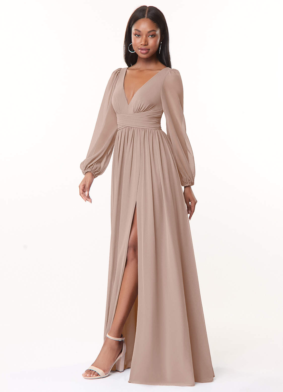 Azazie Norah English Rose Chiffon Bridesmaid Dresses | Azazie