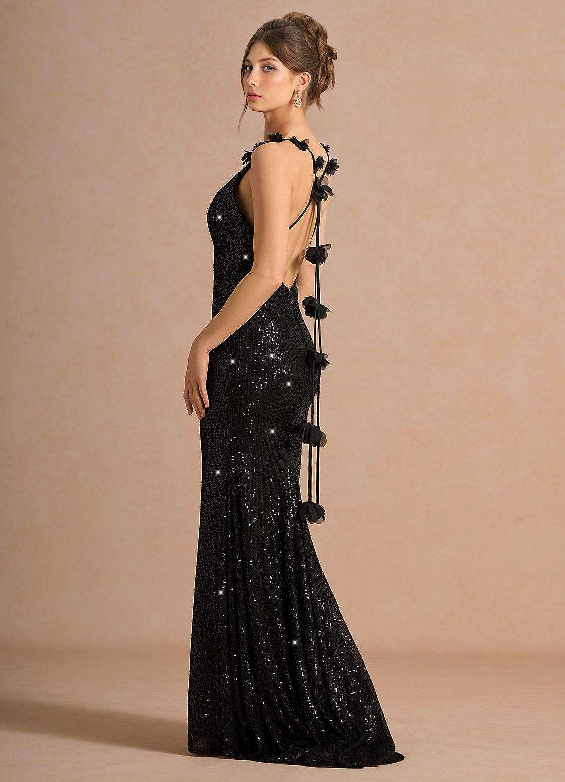 Elorae Black Maxi Dress | Azazie UK