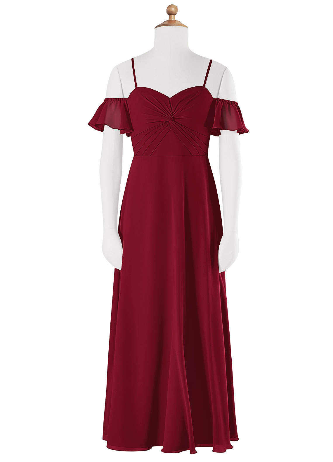 Burgundy Azazie Juna Junior Junior Bridesmaid Dresses | Azazie