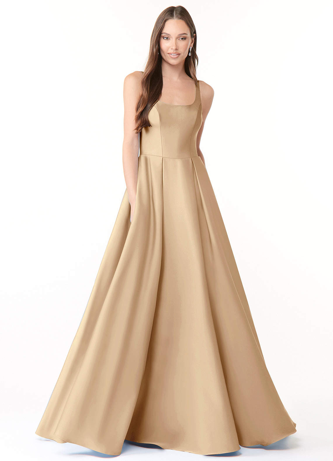champagne drop waist dress Satin Bridesmaid Dress Prom Dress Champagne S Blake Champagne by Grace Loves Lace