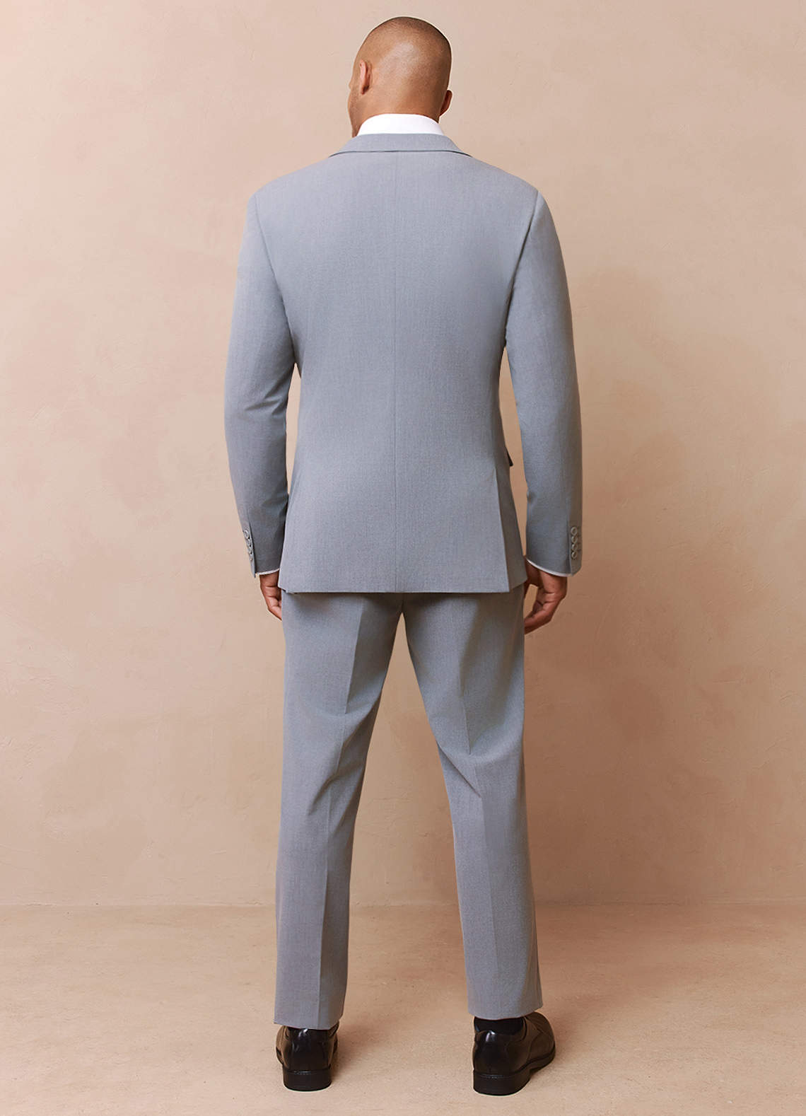 front Savile Grey Wool Blend 3-Piece Suit