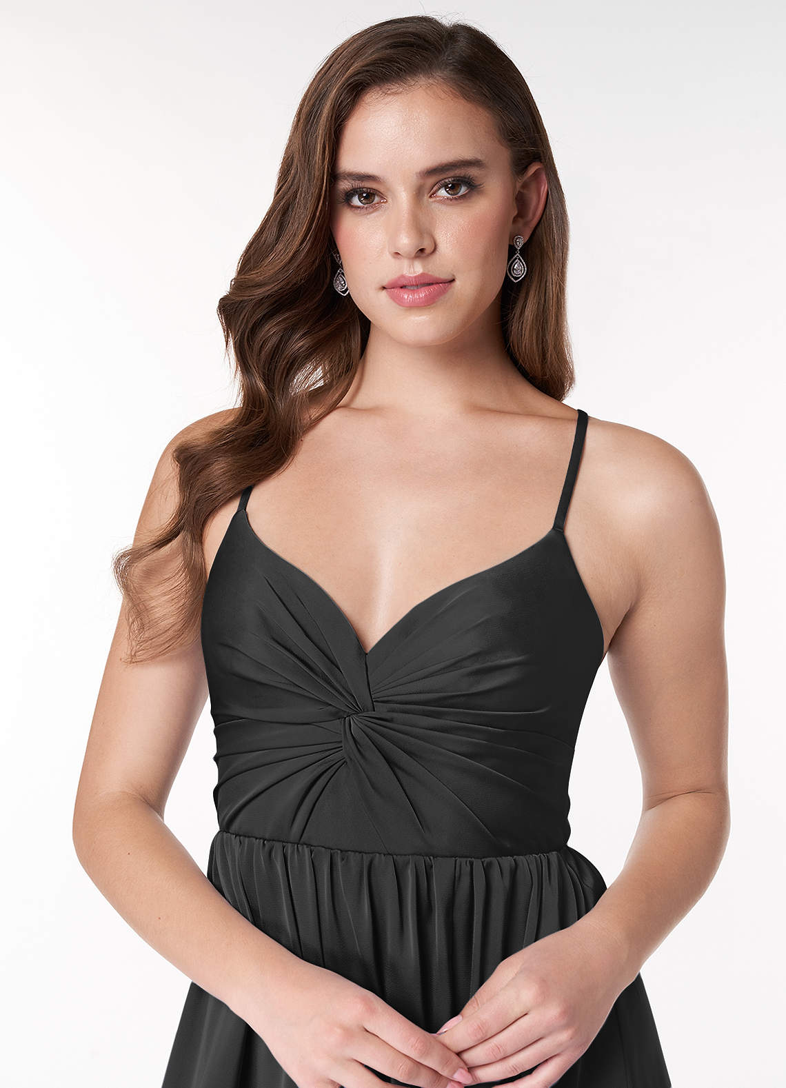 azazie raya stretch satin dress Azazie Raya