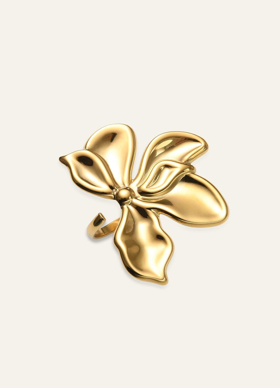 front 18K Gold Plated Flower-Shaped Jewelry Set