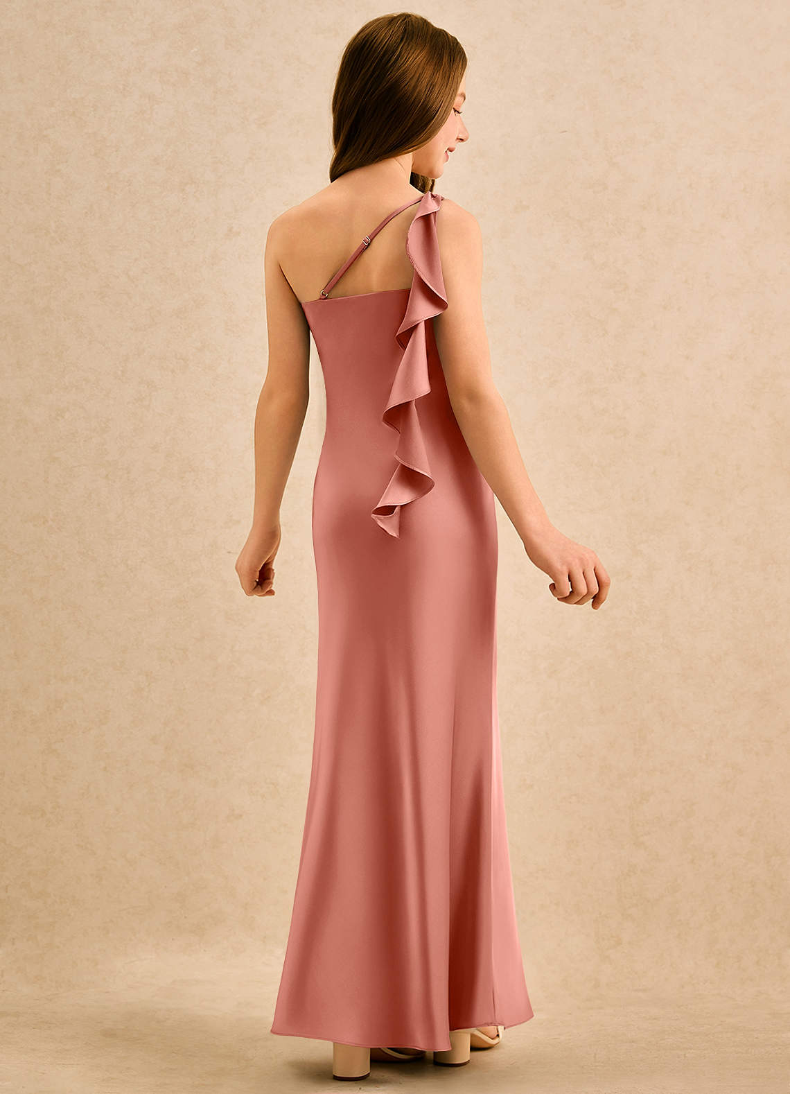 salmon pink formal dresses Evening Gown Salmon Color Prom Dresses A Line V Neck Open Back Coral Lace Long Prom