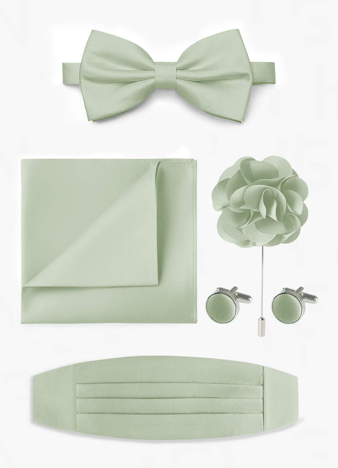 front Matte Satin Pre-Tied Bow Tie