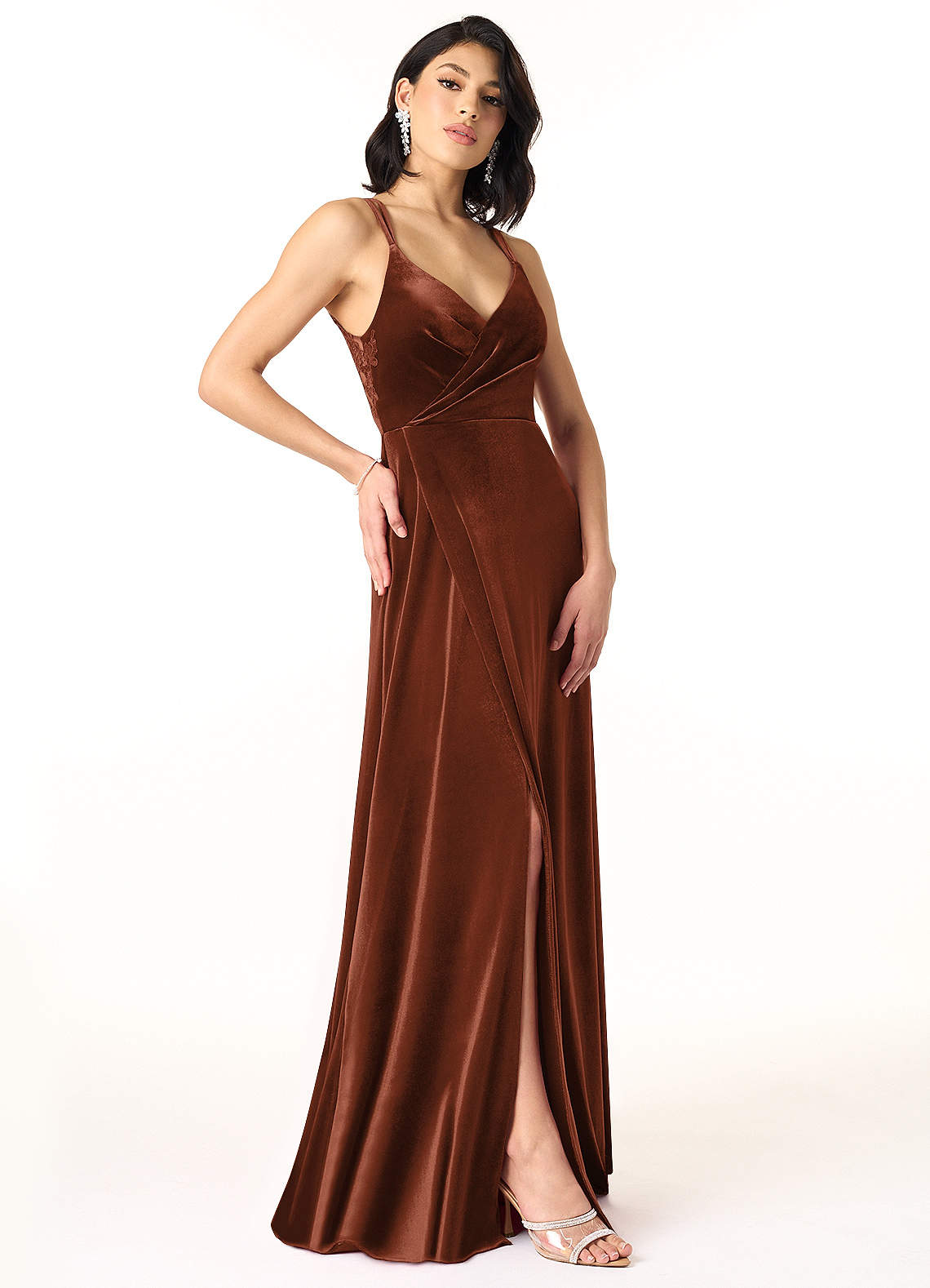 Azazie Hapa Velvet Dress