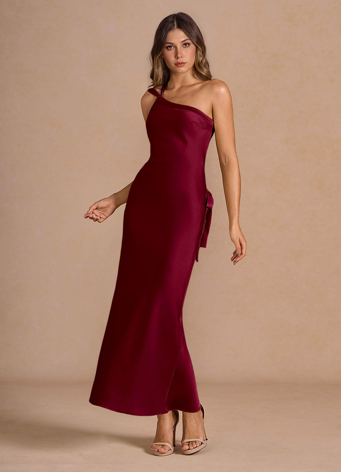 Zola Merlot Maxi Dress | Azazie
