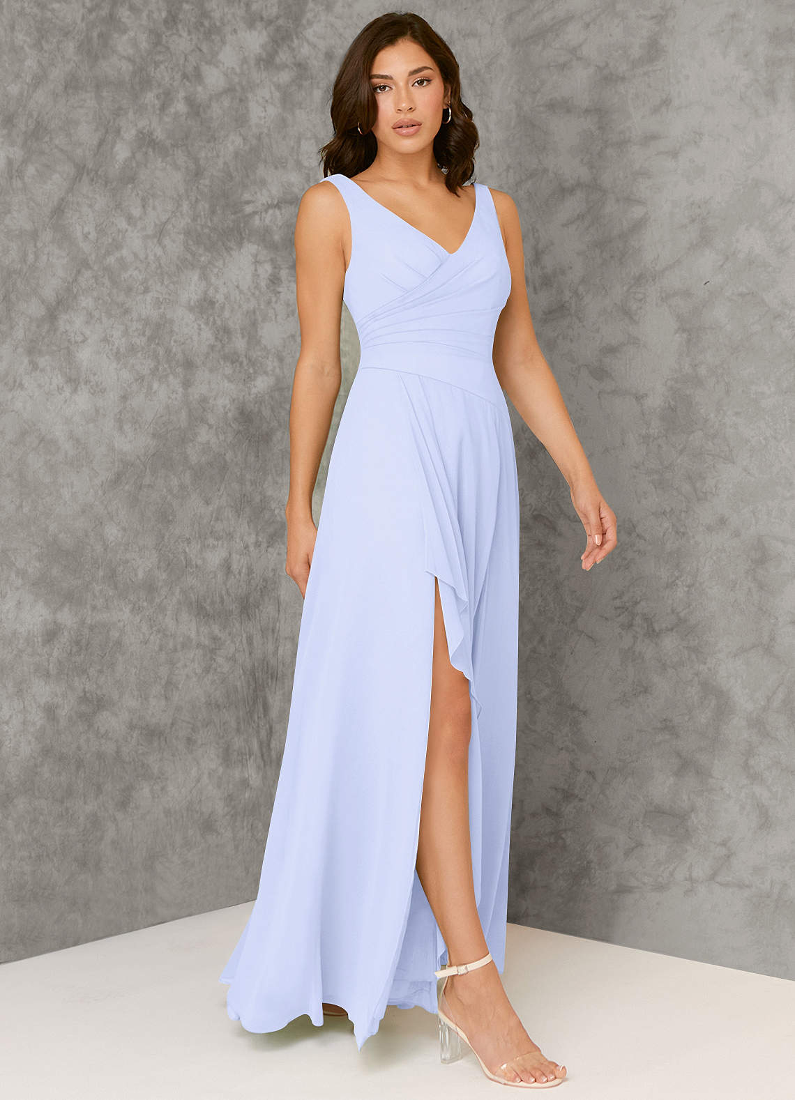 sachin and babi light blue dress Your Guide to Purple Bridesmaid Dresses main image 1