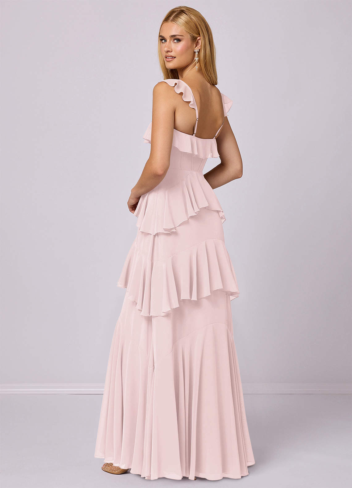 Barbie ♥ Azazie Bridesmaid Dresses A-Line Sweetheart Neckline Chiffon Floor-Length Dress image1