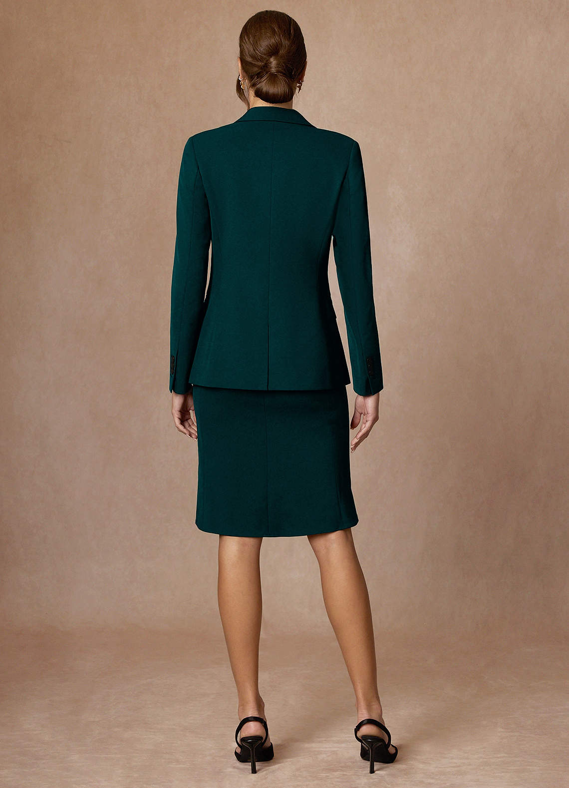 front Kennedy Pine Structured Stretch Dress