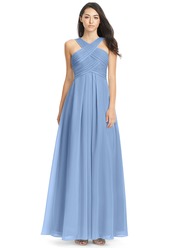 Azazie Zapheira Bridesmaid Dress - Steel Blue | Azazie