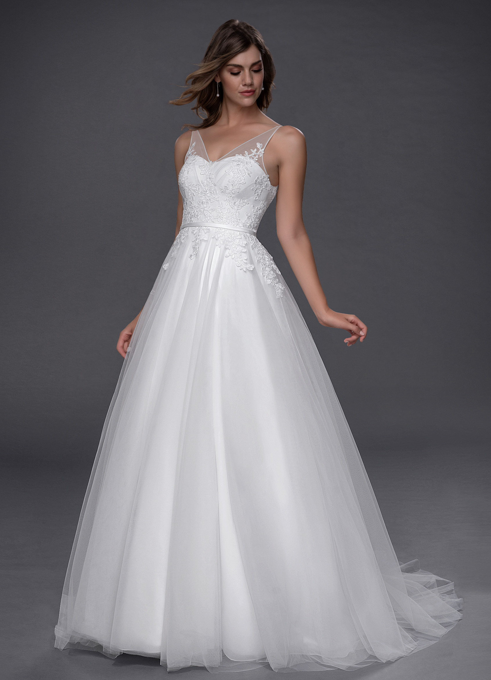 Azazie Aimee BG Wedding Dress - Ivory