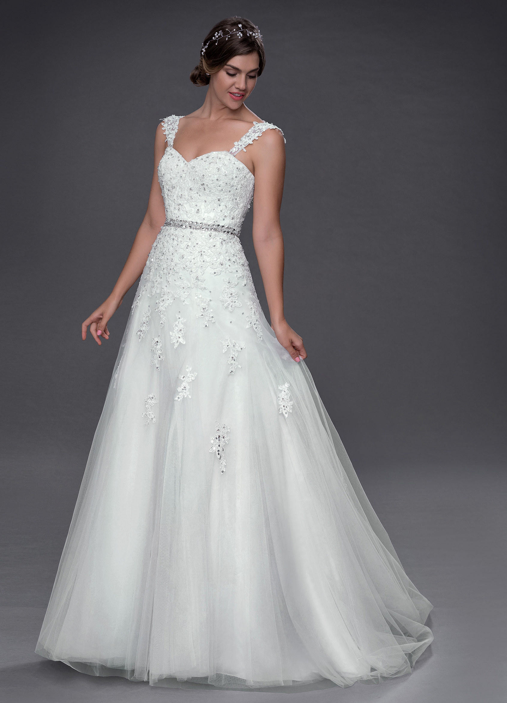 Azazie Thea BG Wedding Dress Ivory Azazie