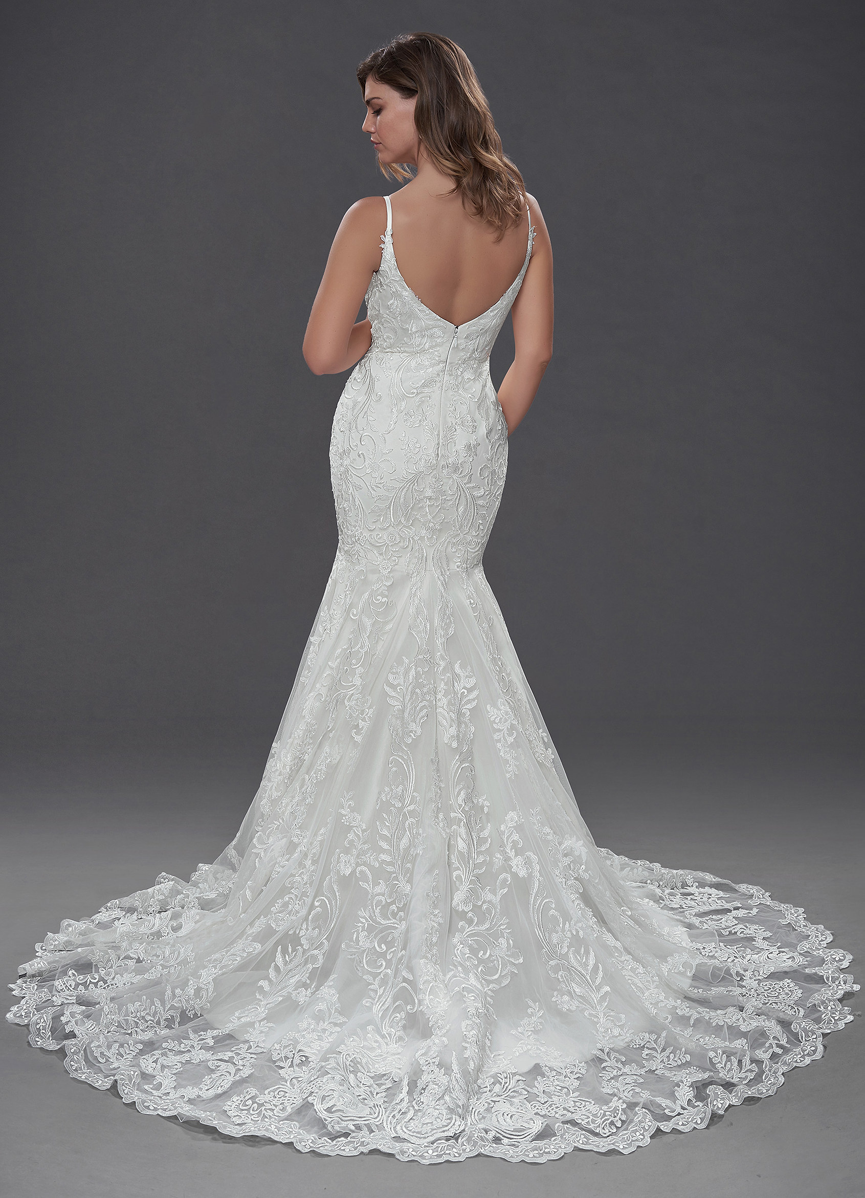 Azazie Priscilla BG Wedding Dress Diamond White/Champagne Azazie