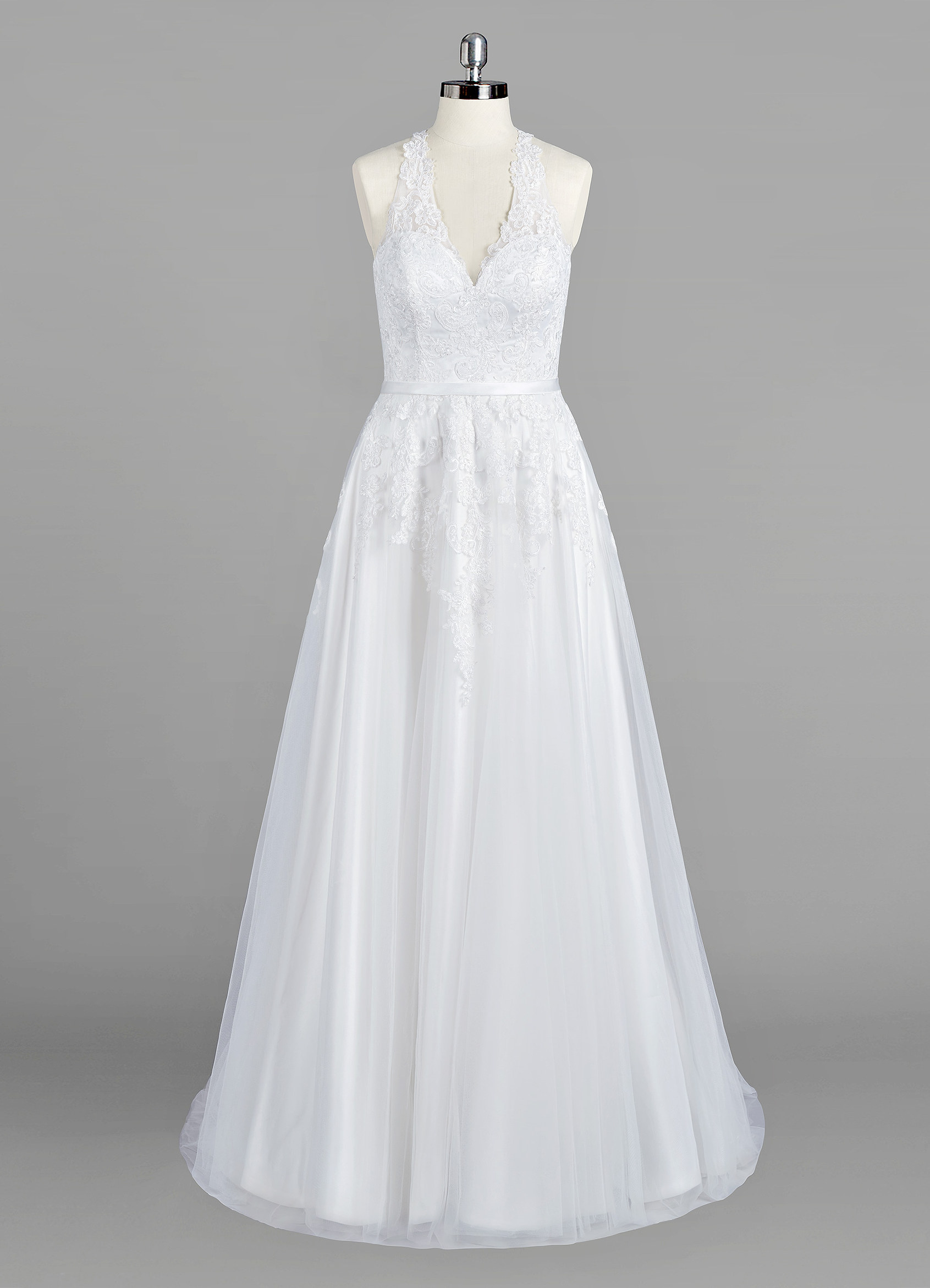 Azazie Leigh BG Wedding Dress White Azazie