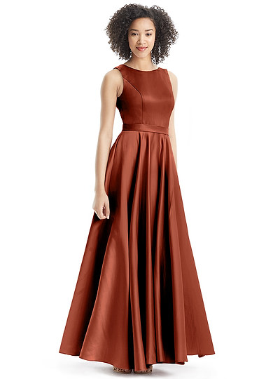 Azazie Jakayla Bridesmaid  Dress  Rust  Azazie