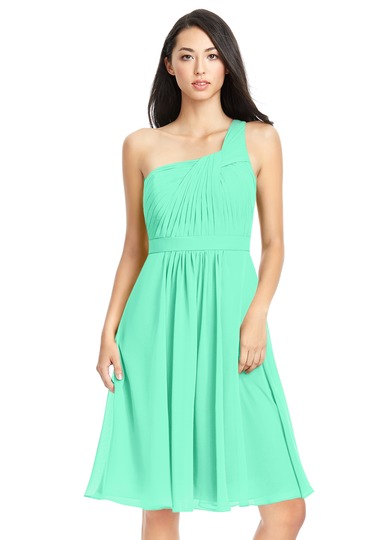 Azazie Camellia Bridesmaid Dress - Turquoise | Azazie