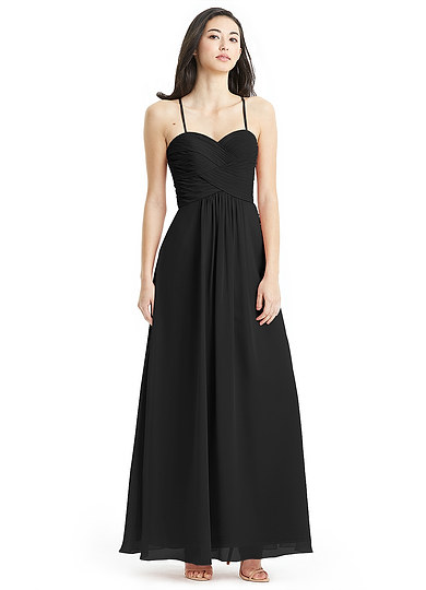 Azazie Amanda Bridesmaid Dress Black Azazie 4728