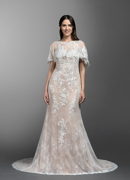 Azazie Rebel BG Wedding Dress - Diamond White/Nude | Azazie