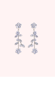 Boucles d'oreilles en cristal floral