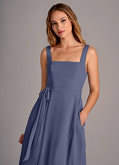 Azazie Deb Bridesmaid Dresses Stormy A-Line with Pockets Chiffon Convertible Dress image2