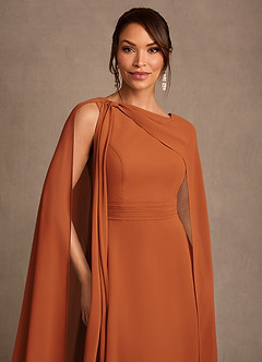 Azazie Liddie Abiti per la Madre della Sposa Abito A-Line in Chiffon Plissettato Cannella image6