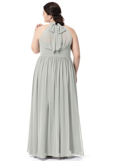 Azazie Iman Jurken voor bruidsmeisjes Jurk van Chiffon met A-Lijn A-lijn met ruches Zilver image36