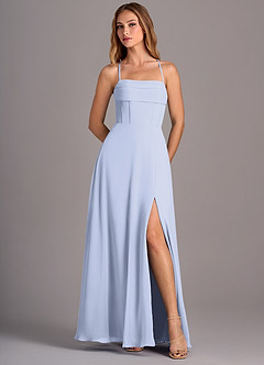 Azazie Carolyn Bridesmaid Dresses Lavender A-Line Pleated Chiffon Dress image5