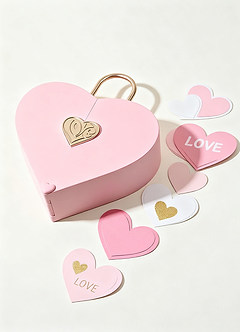 front Heart-Shaped Fold-Out Gift Box