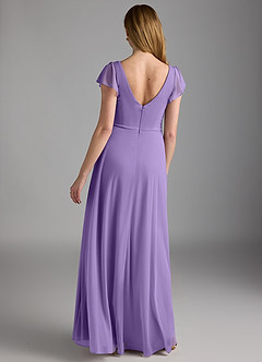 Azazie Omari Bridesmaid Dresses Tahiti A-Line Mesh Dress image4