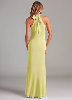 Azazie Doretta Bridesmaid Dresses Lemon Sorbet Mermaid Pleated Chiffon Dress image2