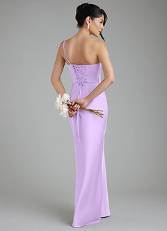 Azazie Sabrina Robes de demoiselle d'honneur Robe Sirène en Satin extensible Corset Lilas image2