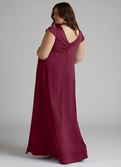 Azazie Allessia Abiti da damigella d'onore premaman Abito A-Line Plissettato Raso Elasticizzato Floor-Length image9