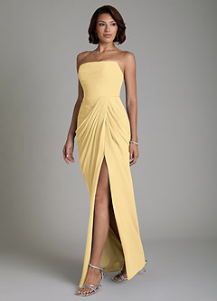 Azazie Nyra Bridesmaid Dresses Butter Sheath Corset Chiffon Dress image6