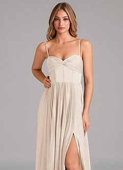 Azazie Tyla Bridesmaid Dresses White Alabaster A-Line Sweetheart Neckline Stretch Satin Dress image8