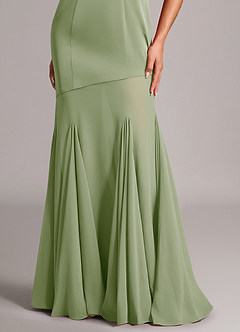 Azazie Uma Bridesmaid Dresses Dusty Sage Mermaid Strapless Chiffon Convertible Dress image6