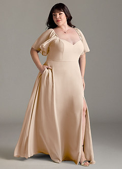 Azazie Chloe Bridesmaid Dresses White Alabaster A-Line Sweetheart Neckline Chiffon Dress image10