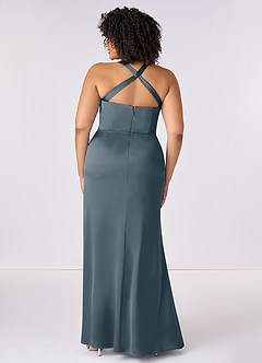 Barbie ♥ Azazie Bridesmaid Dresses Twilight Mermaid Pleated Stretch Satin Dress image7